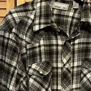 Wrangler Men's XXL plaid shirt with Pearl Snap/DOnation Charity SALE